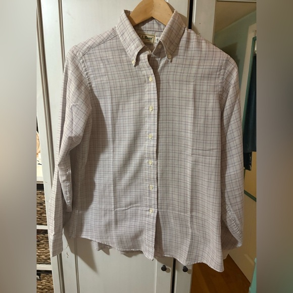 L.L. Bean Vintage plaid Shirt - Red and White Size 14 - Picture 3 of 9